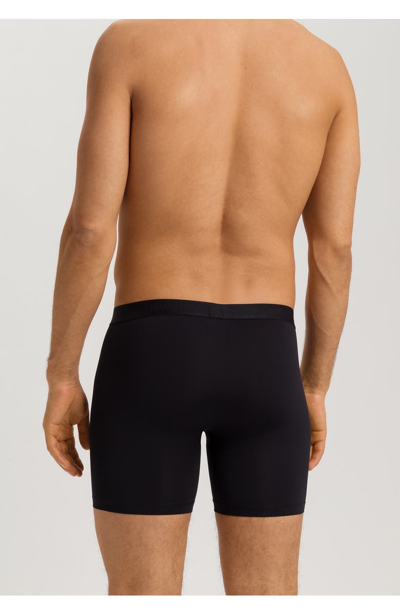 Hanro Micro Touch Long Boxer Brief, Alternate, color, Black