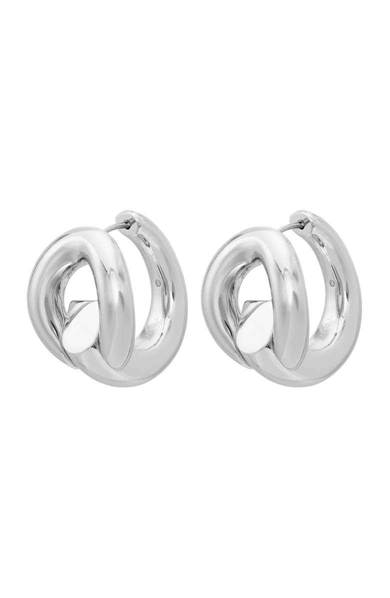 Tory Burch Pierced Hoop Earring, Main, color,