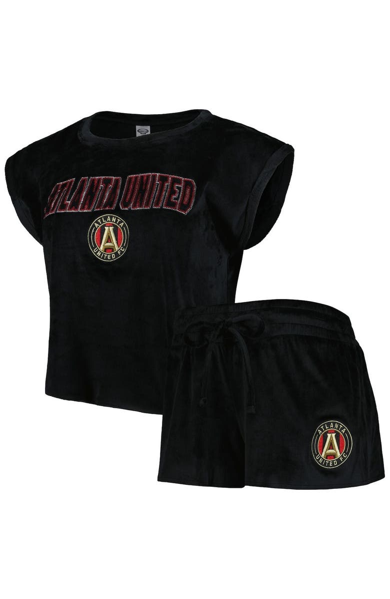 CONCEPTS SPORT Women's Concepts Sport Black Atlanta United FC Intermission T-Shirt and Shorts Sleep Set, Main, color, Black