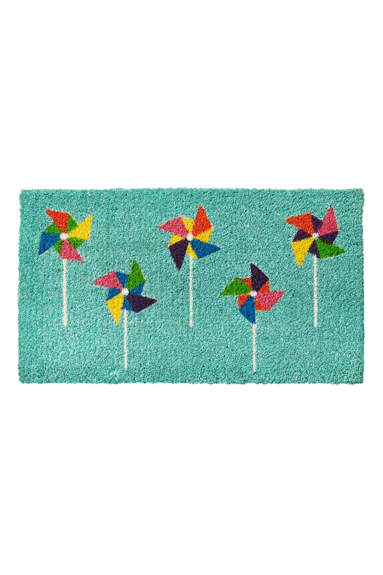 Pinwheel Coir Mat Multi Coir Summer, Main, color, Blue