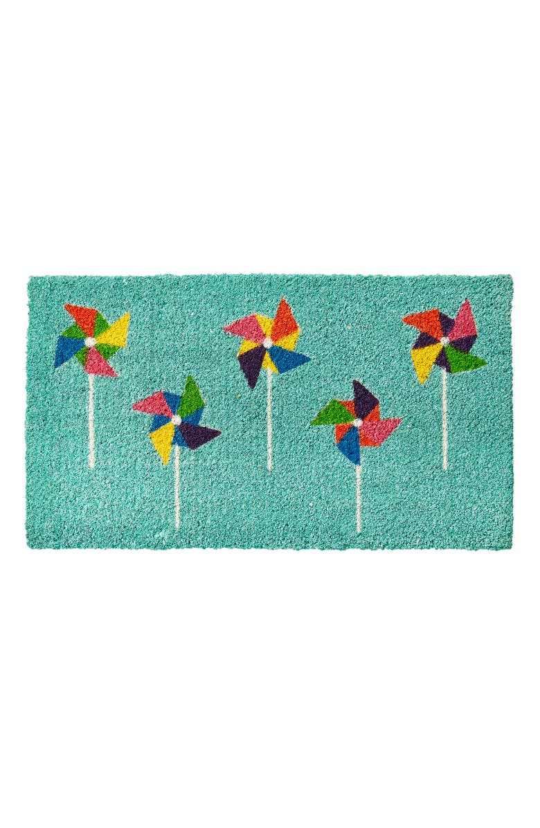 tag Pinwheel Coir Mat Multi Coir Summer, Main, color, Blue