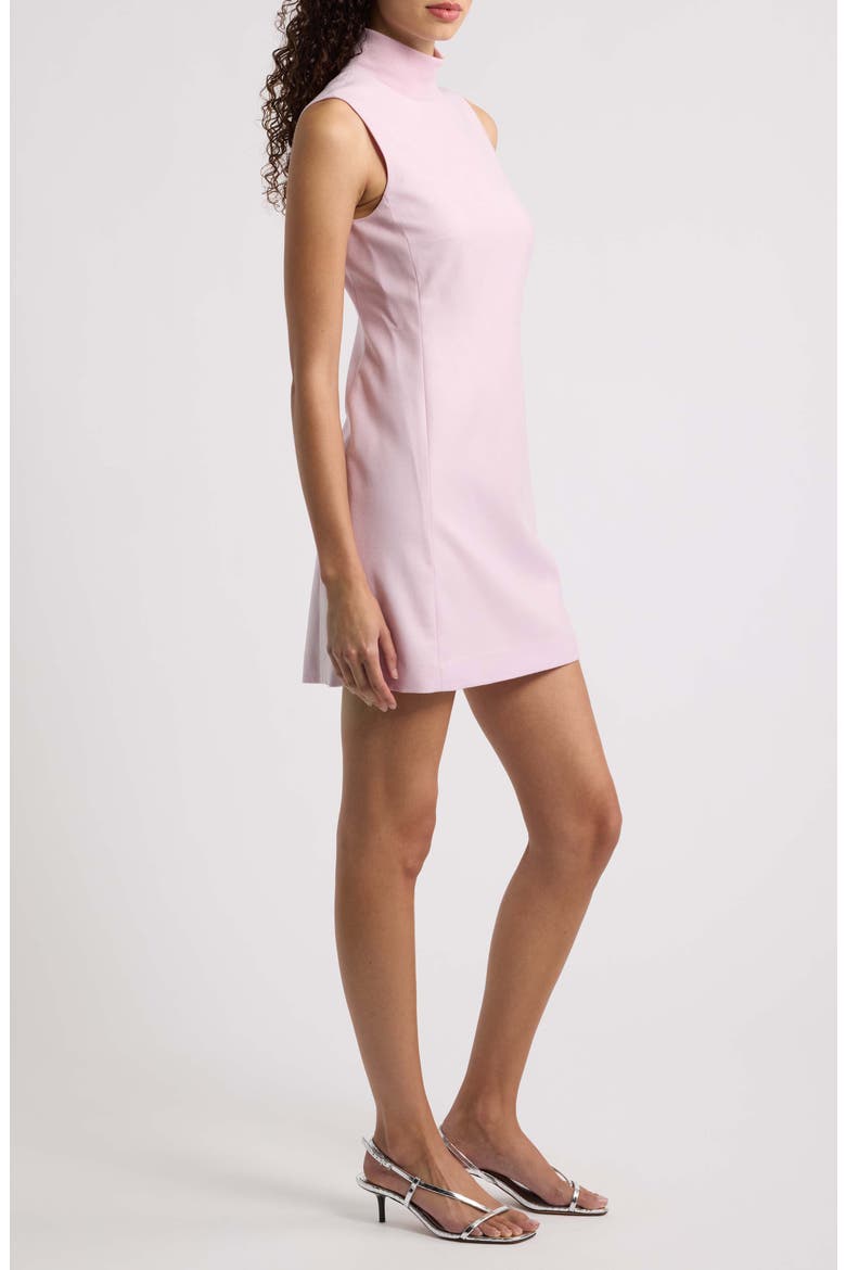 Mock Neck Sleeveless A-Line Dress, Alternate, color, ROSE MAUVE MELANGE