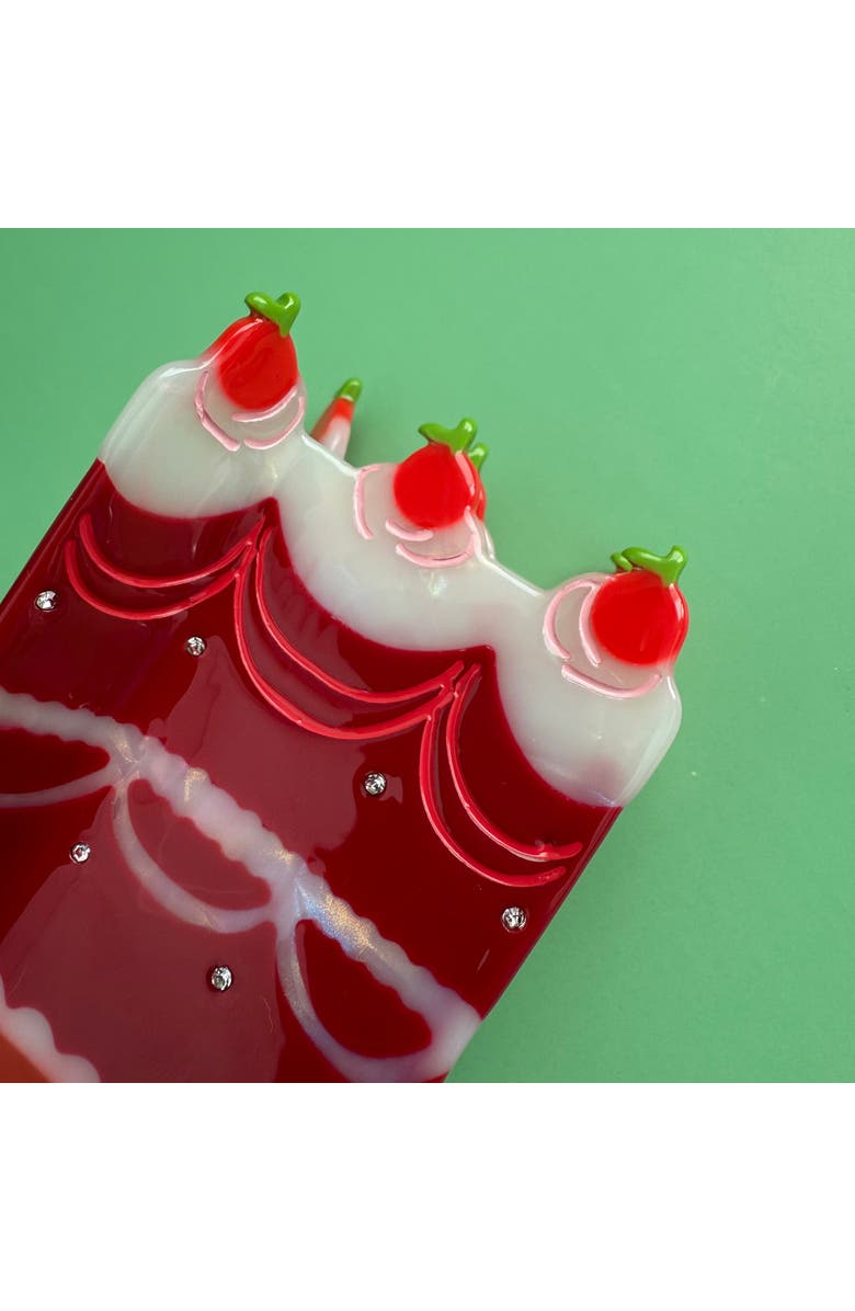 Centinelle Quinceanera Dark Cherry Cake Hair Claw, Alternate, color, Red