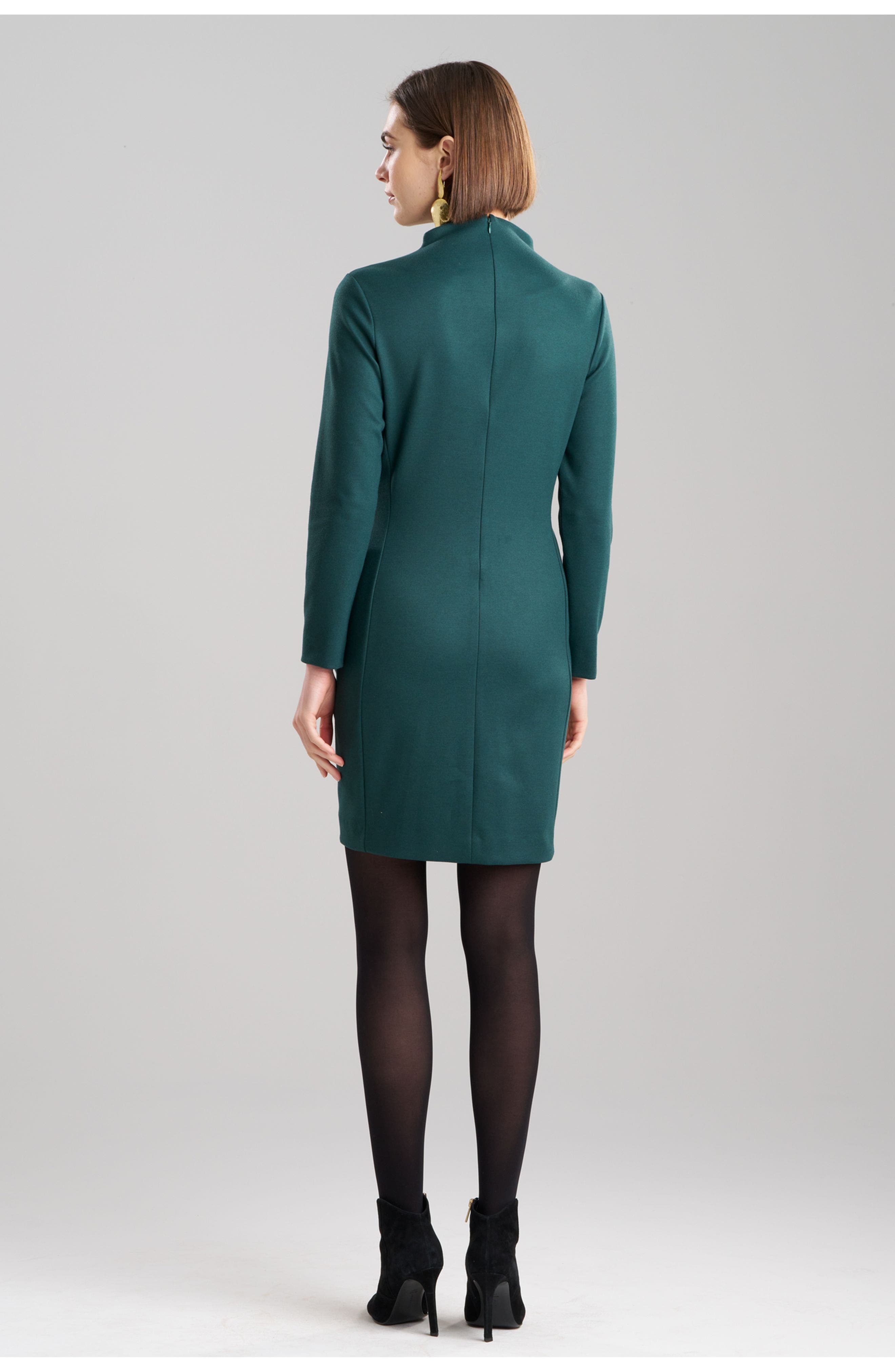 Double Jersey Mock Neck Sheath Dress - image 2