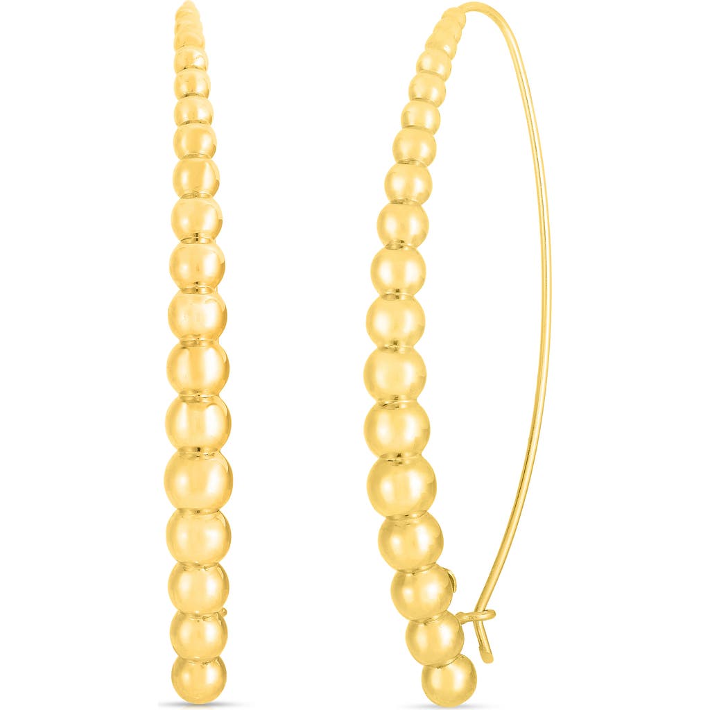 Roberto Coin Beaded Threader Earrings in Yellow Gold  product