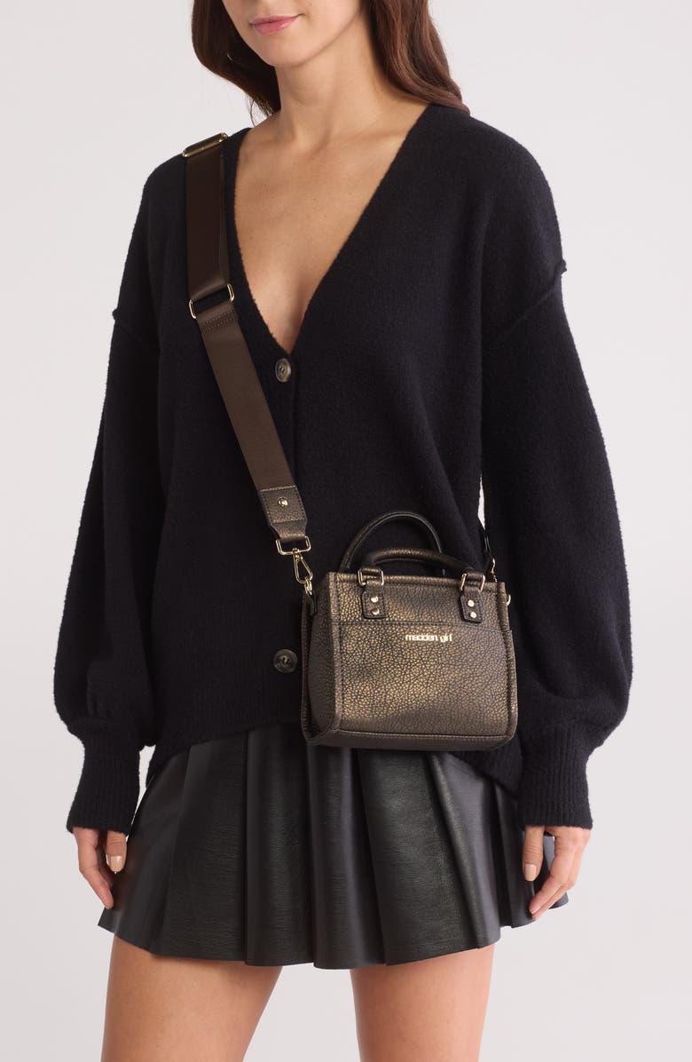 Madden Girl Pebbled Mini Tote Bag, Alternate, color,