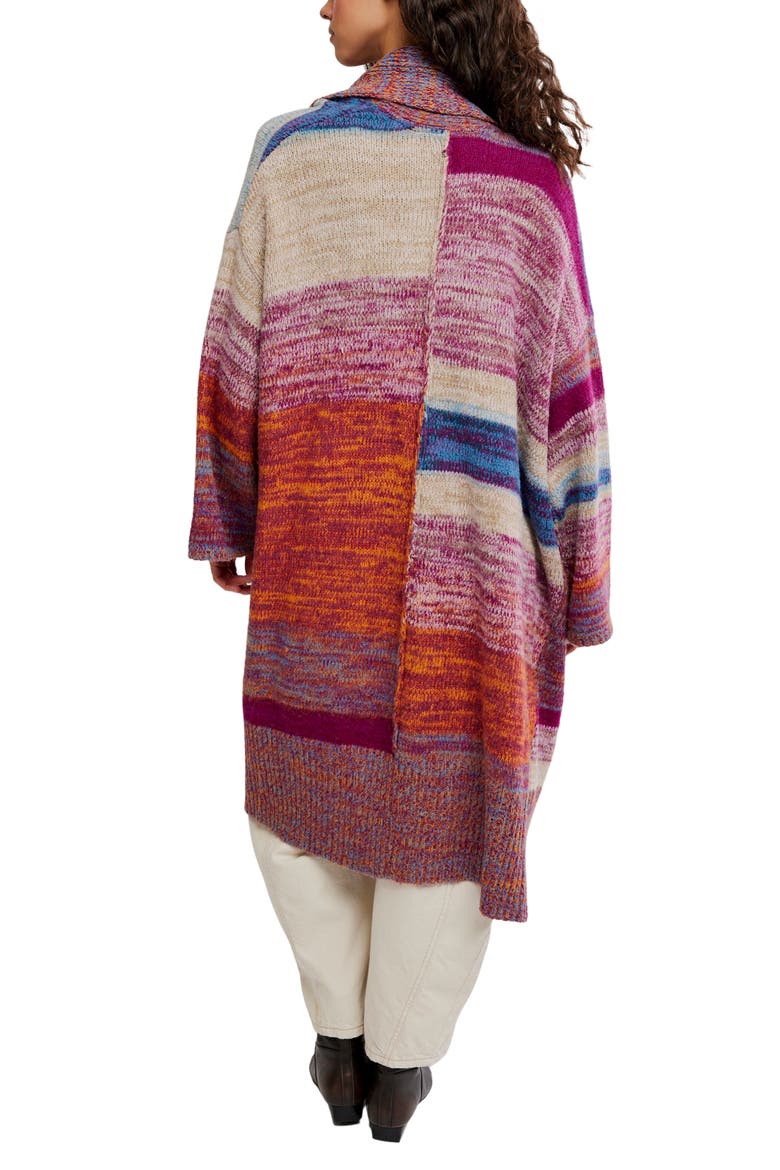 Enid Cardigan, Alternate, color, OCEAN SUNSET COMBO