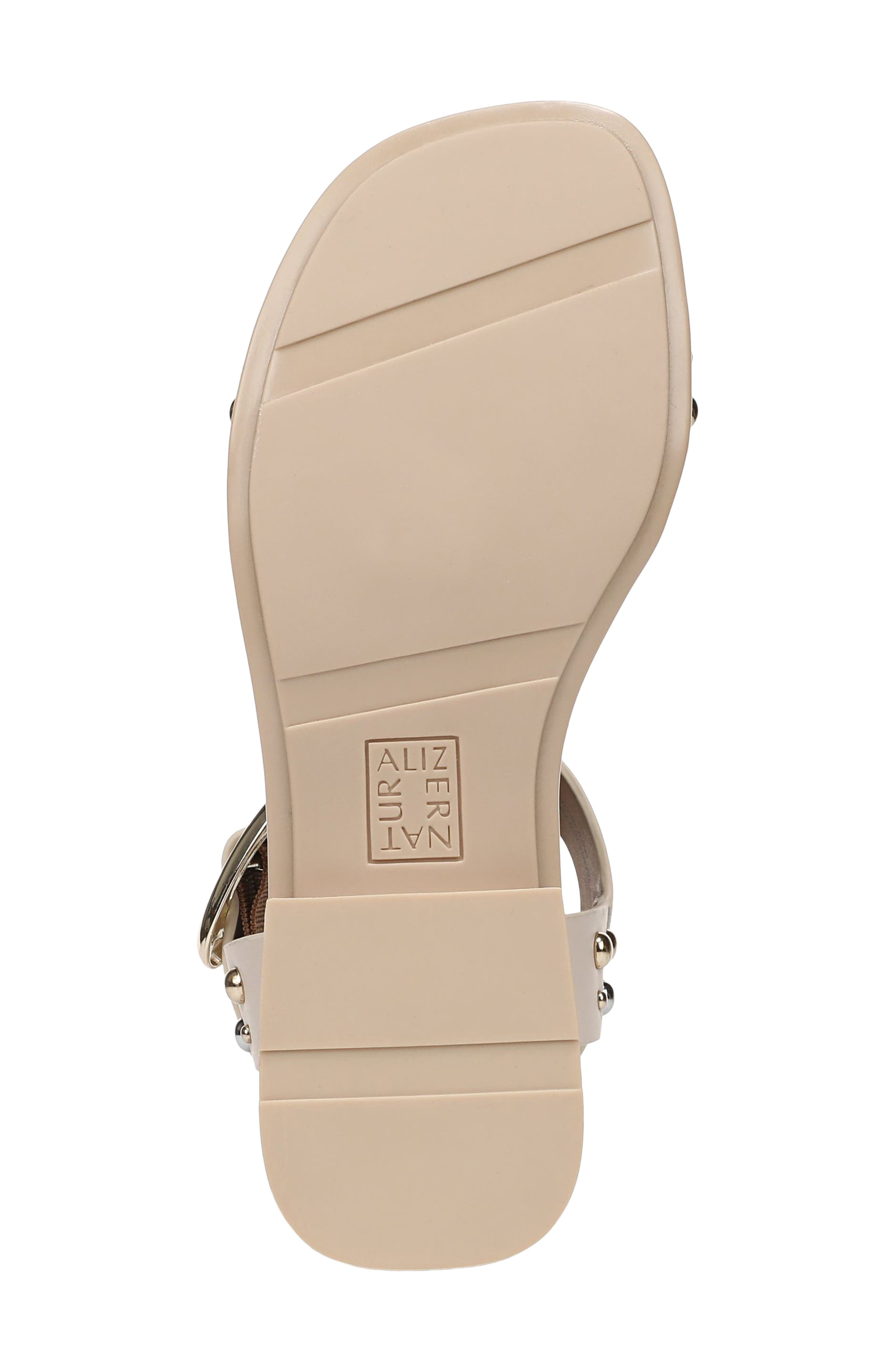 Naturalizer Brandy Stud Ankle Strap Sandal, Alternate, color, Ivory Mist