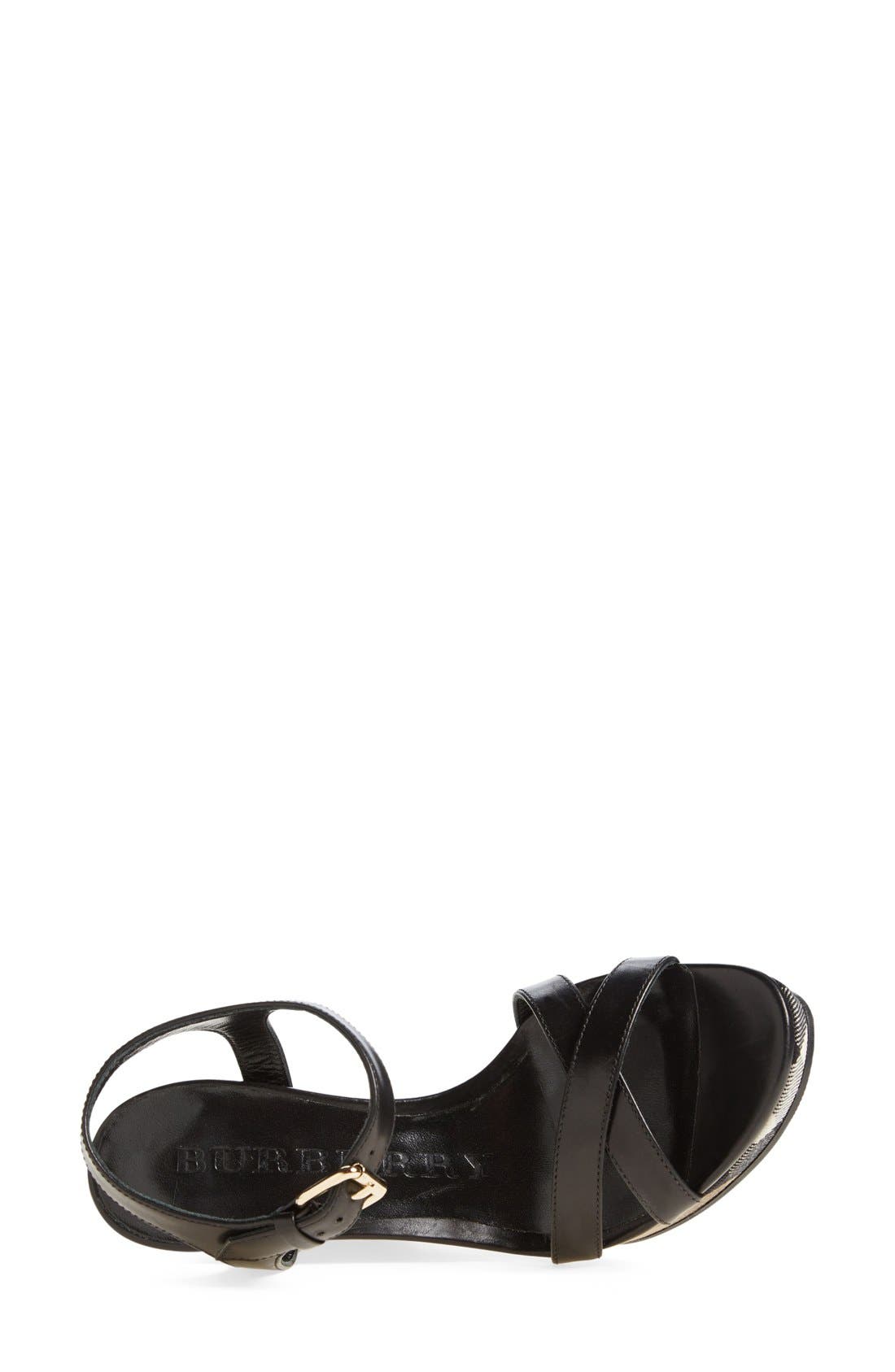 Burberry 'Rastrickson' Wedge Sandal, Alternate, color, 