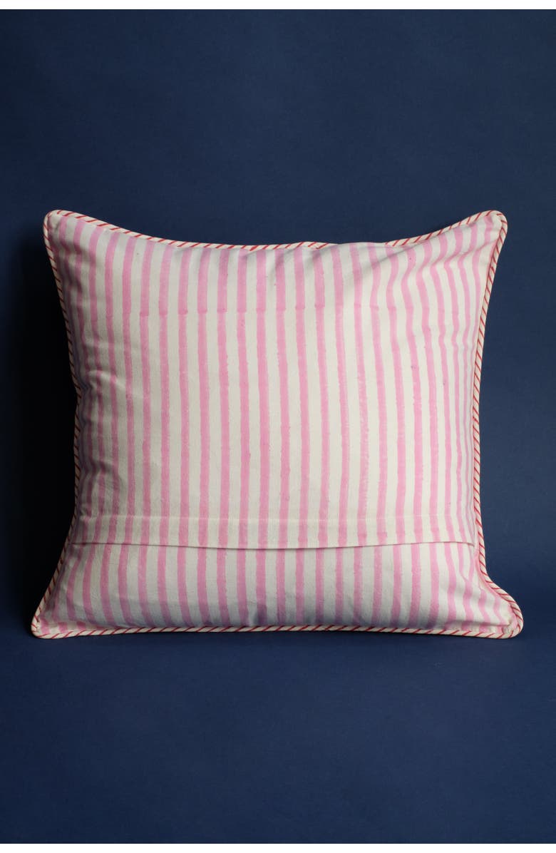 Inner Child Pink Hydrangea Blockprint Pillow - Cover Only, Alternate, color, Pink Hydrangea