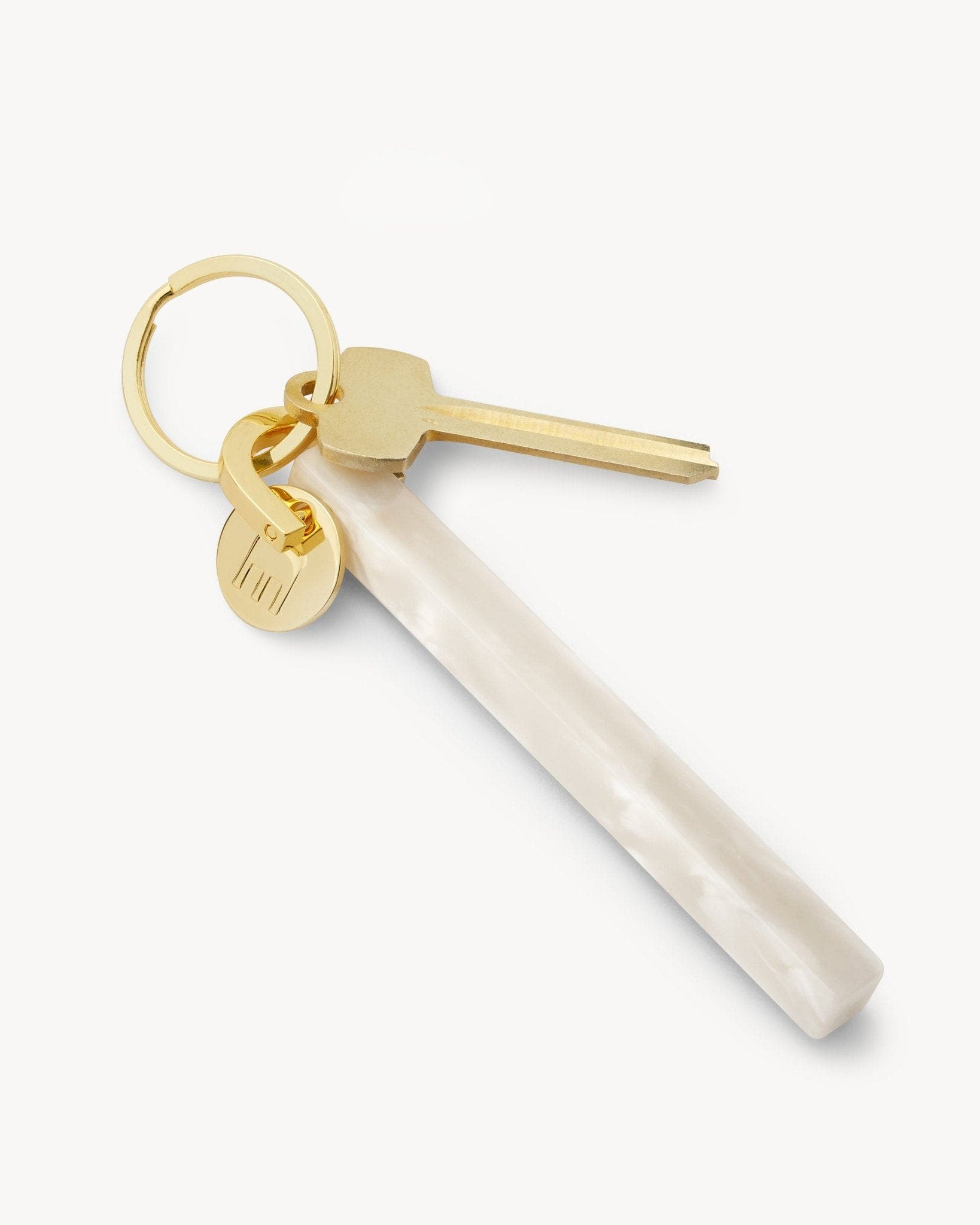 Bar Keychain, Alternate, color, White Shell