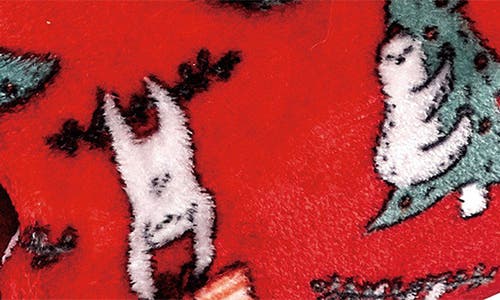 Luxury Home Christmas Sloth Plush Fleece Throw Blanket In Red