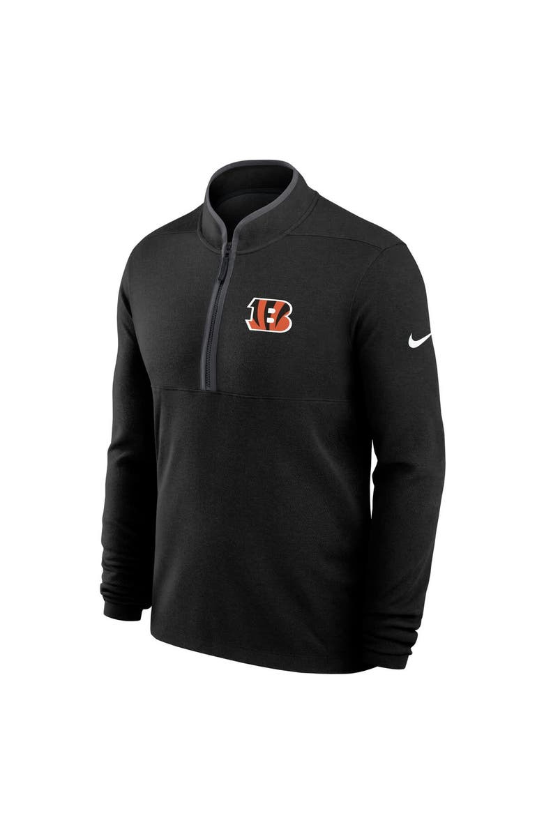 Nike Men's Nike Black Cincinnati Bengals Lightweight Victory Performance Half-Zip Pullover, Alternate, color, Black