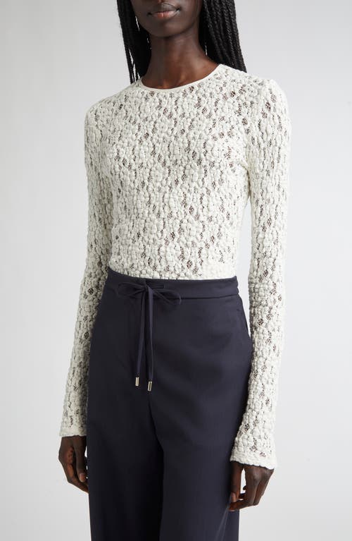 Max Mara Gennaio Textured Lace Top In Neutral