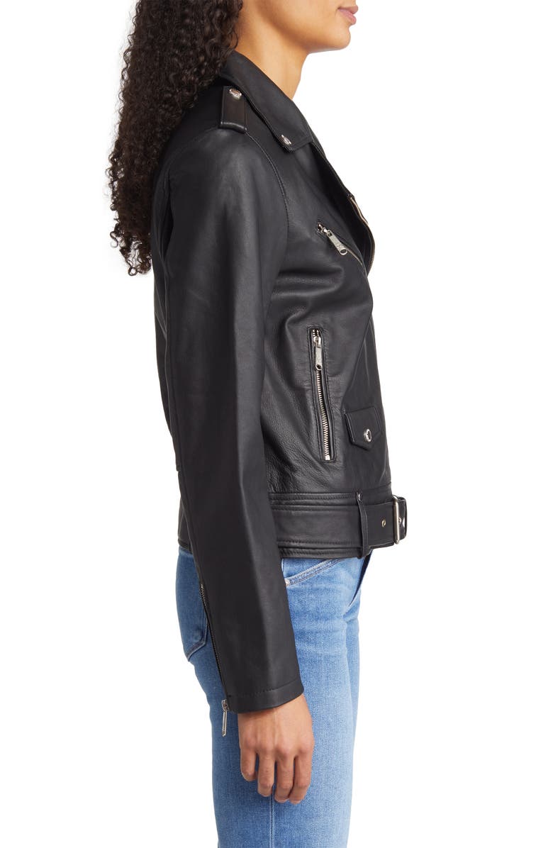 Sam Edelman Belted Moto Jacket, Alternate, color, 