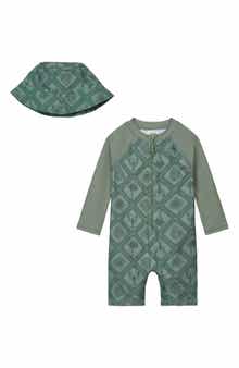 OSHKOSH BGOSH Long Sleeve Rashguard & Bucket Hat Set