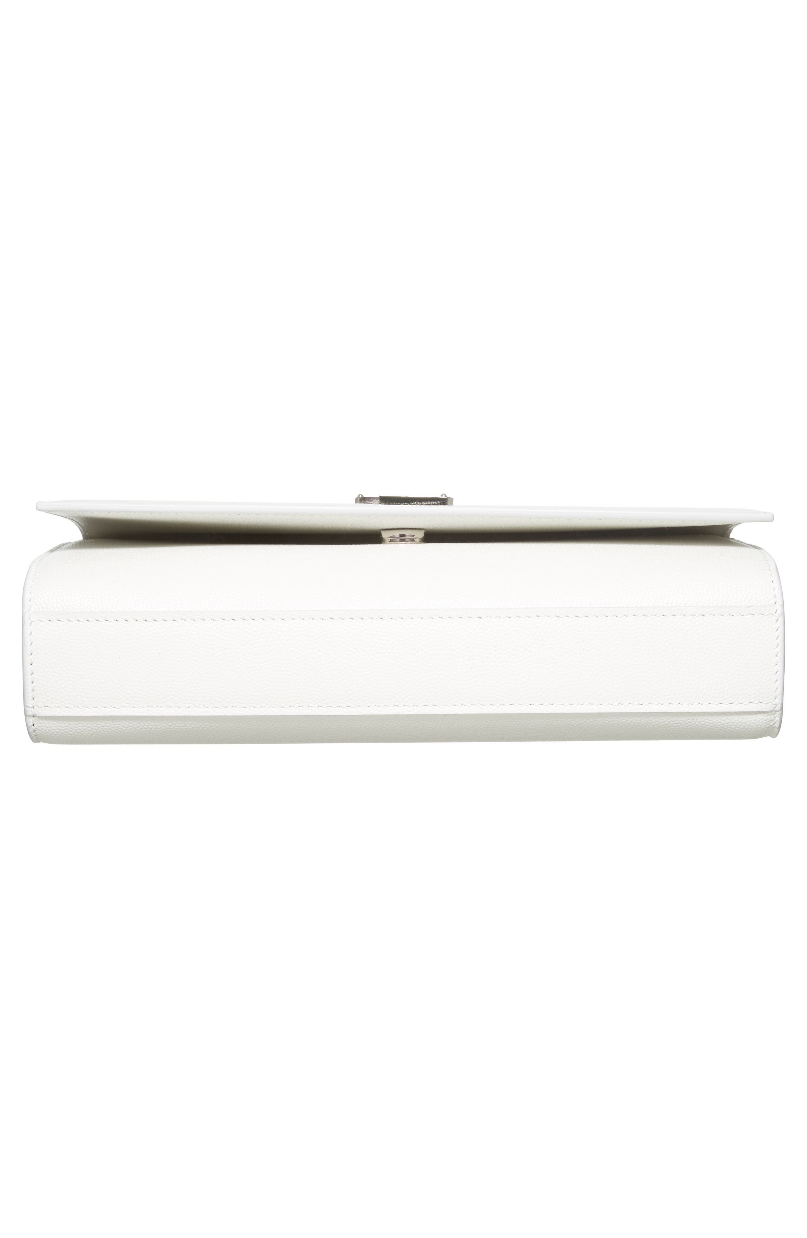 Medium Kate Leather Wallet on a Chain, Alternate, color, OPTIC WHITE