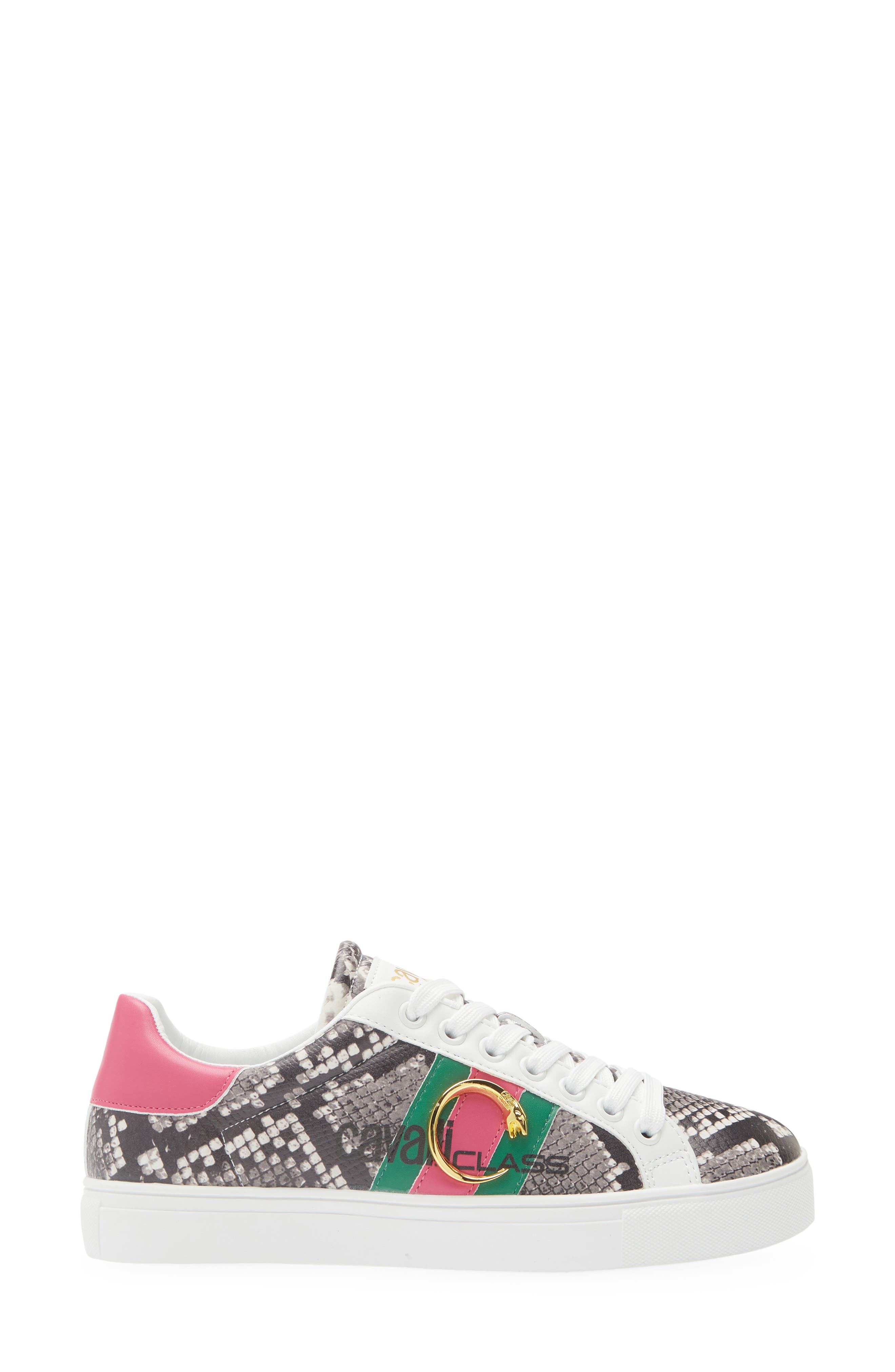 Roberto Cavalli Low Top Sneaker, Alternate, color, White