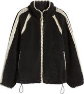 UGG® Nikia Open Stitch Detail Uggfluff Fleece Jacket | Nordstrom