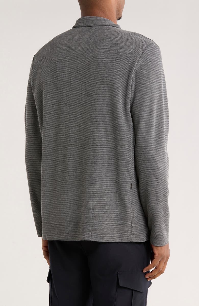 Bugatchi Stretch Cotton Quarter Zip Pullover, Alternate, color, Anthracite