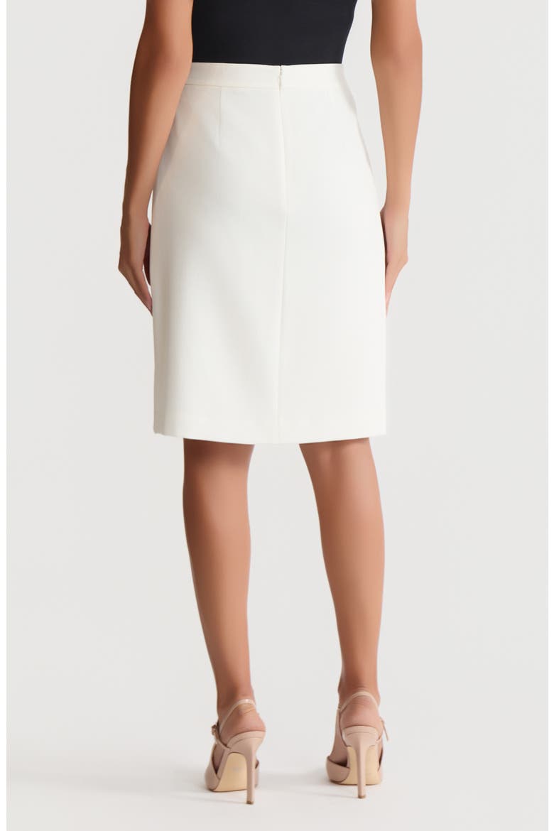 Pleat Front Pencil Skirt, Alternate, color, VANILLA ICE