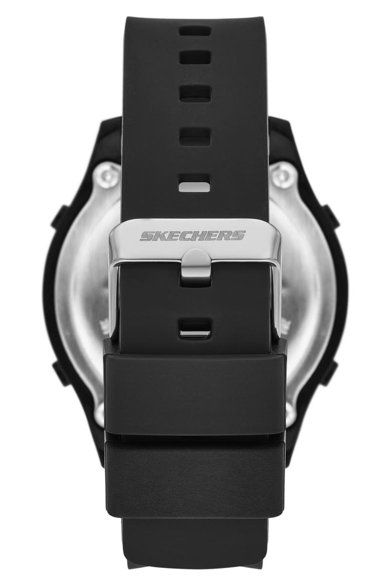 Rosencrans Digital Silicone Strap Watch, Alternate, color, BLACK