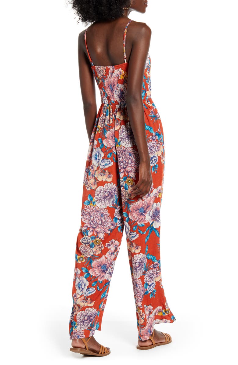 Band of Gypsies Dahlia Print Jumpsuit, Main, color, 