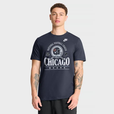 Men's Nike Navy Chicago Bears Rewind Team Spirit Essential Cotton T-Shirt