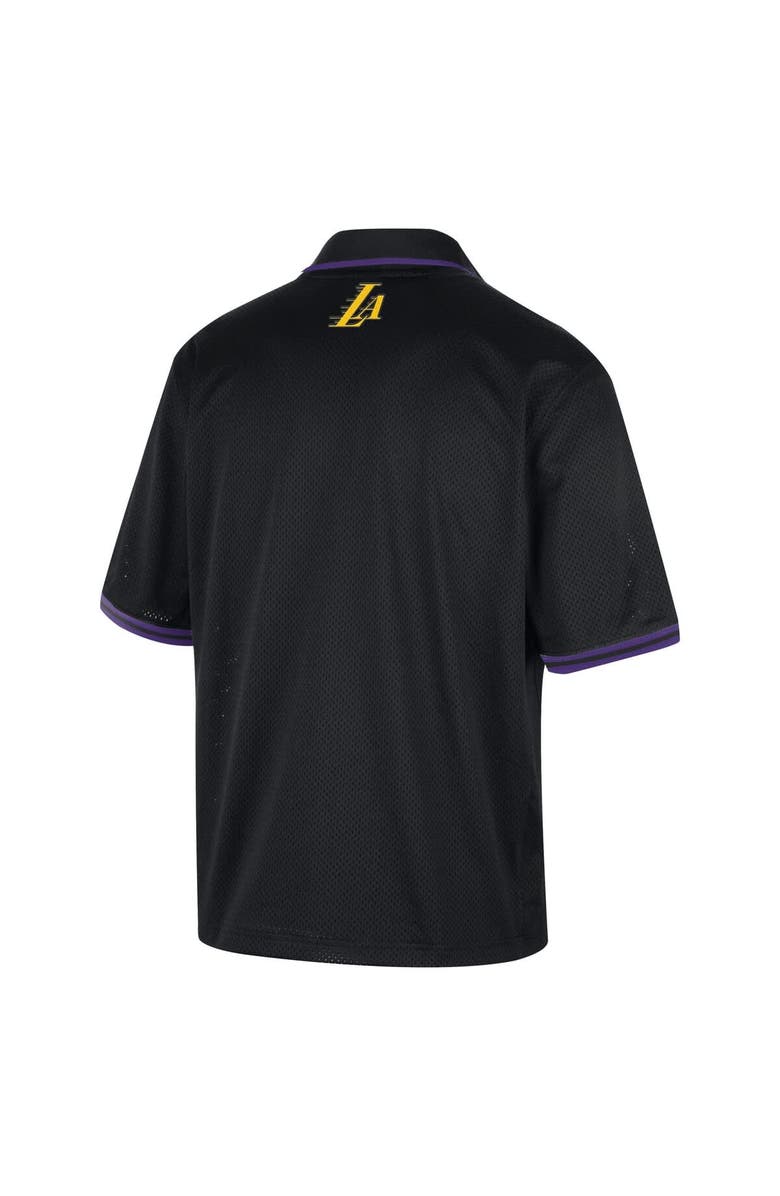 Nike Men's Nike  Black Los Angeles Lakers 2025/26 City Edition Remix Courtside Air Half-Sleeve Polo, Alternate, color, Black