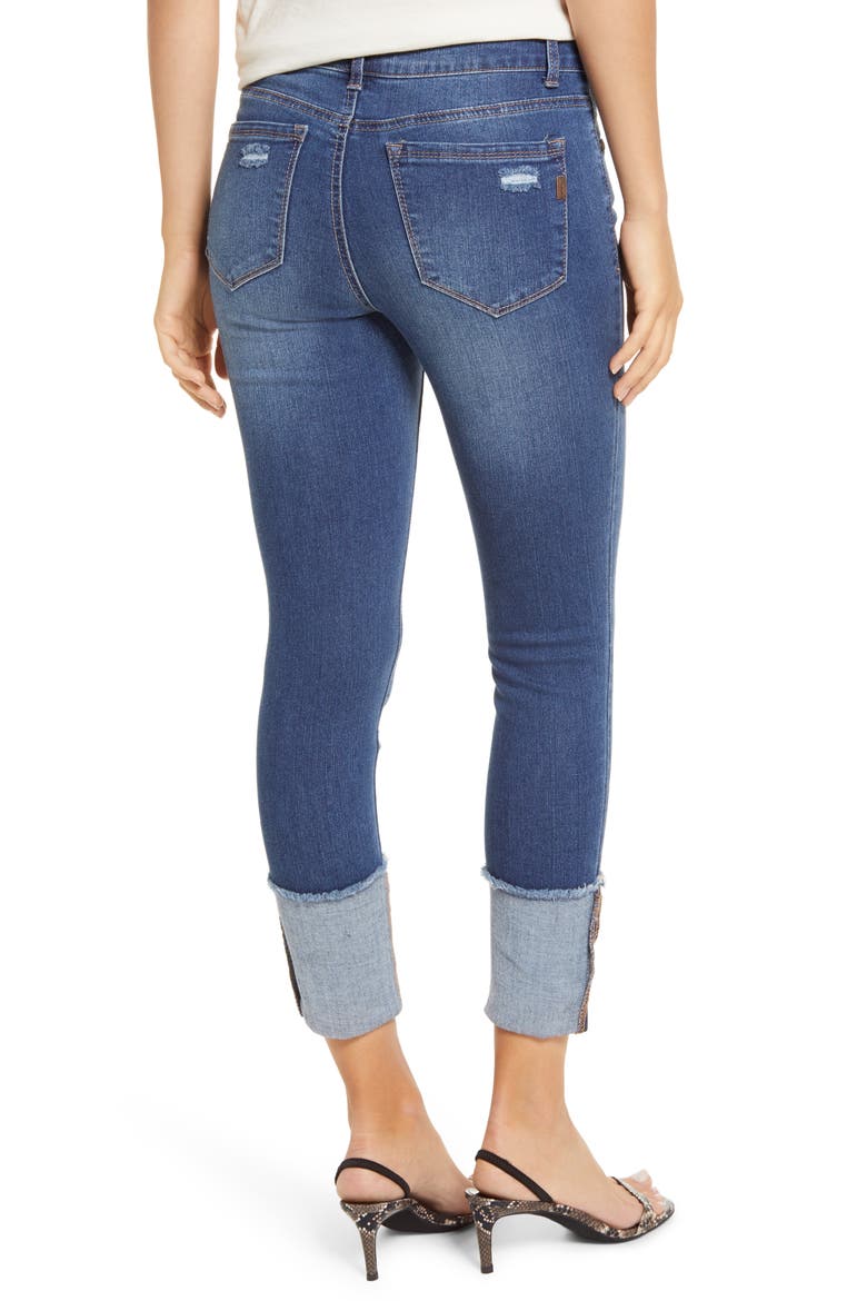 Cuffed Crop Skinny Jeans, Alternate, color, JEREMY