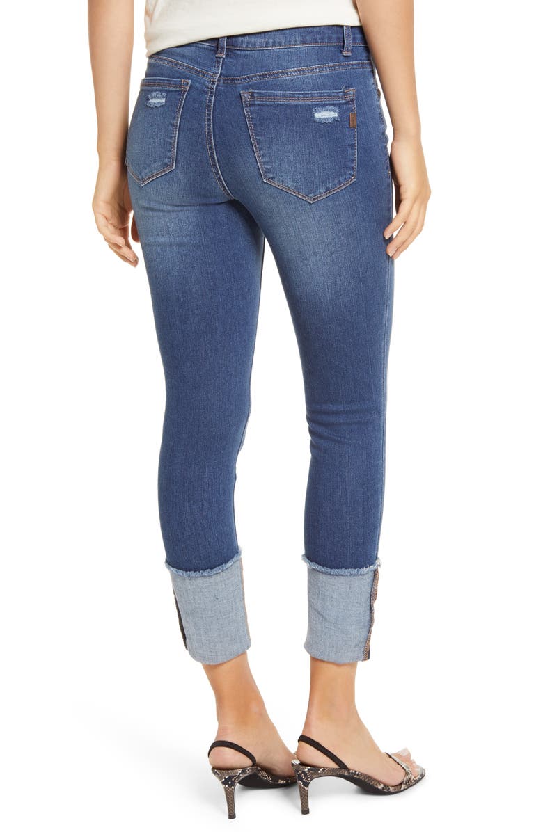 1822 Denim Cuffed Crop Skinny Jeans, Alternate, color,