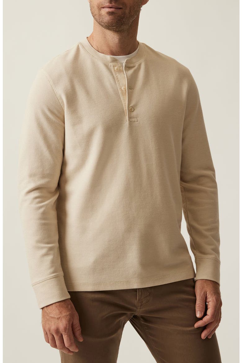 Long Sleeve Pima Cotton Blend Henley, Main, color, OATMEAL