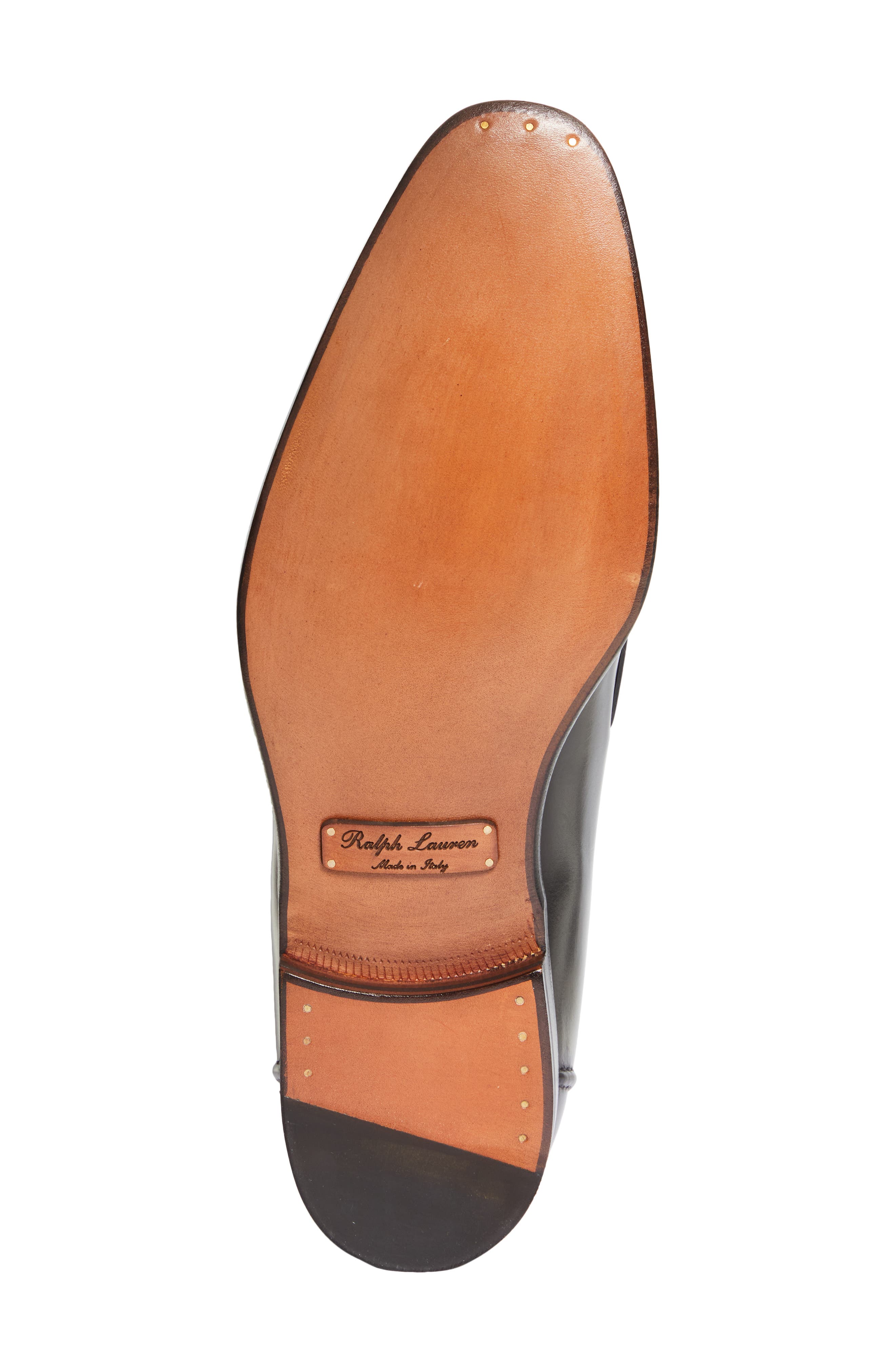 Ralph Lauren Purple Label Luther Tassel Moc Toe Loafer, Alternate, color, Black