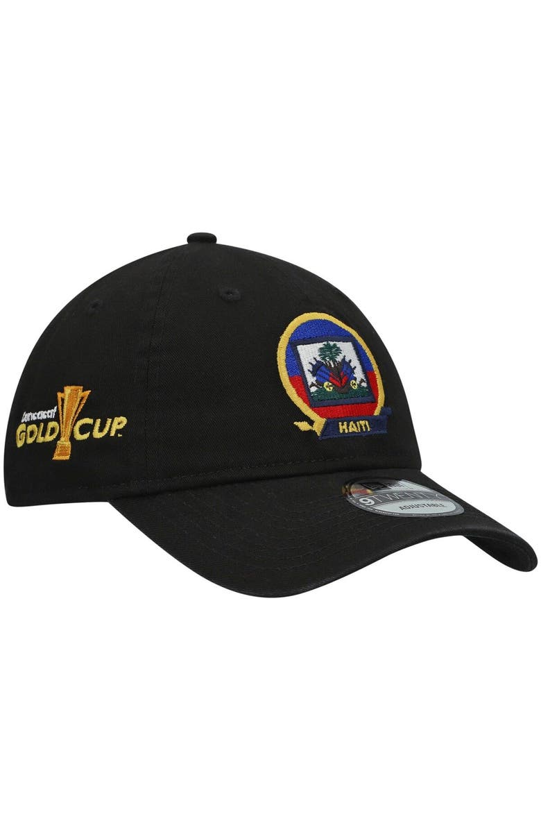 New Era Men's New Era Black Haiti National Team Gold Cup Team 9TWENTY Adjustable Hat, Alternate, color, 