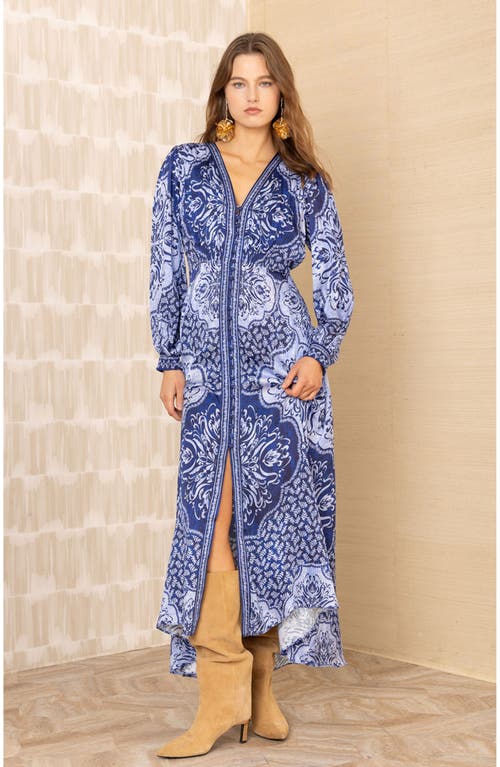 Hale Bob Noor Charmeuse Dress In Blue