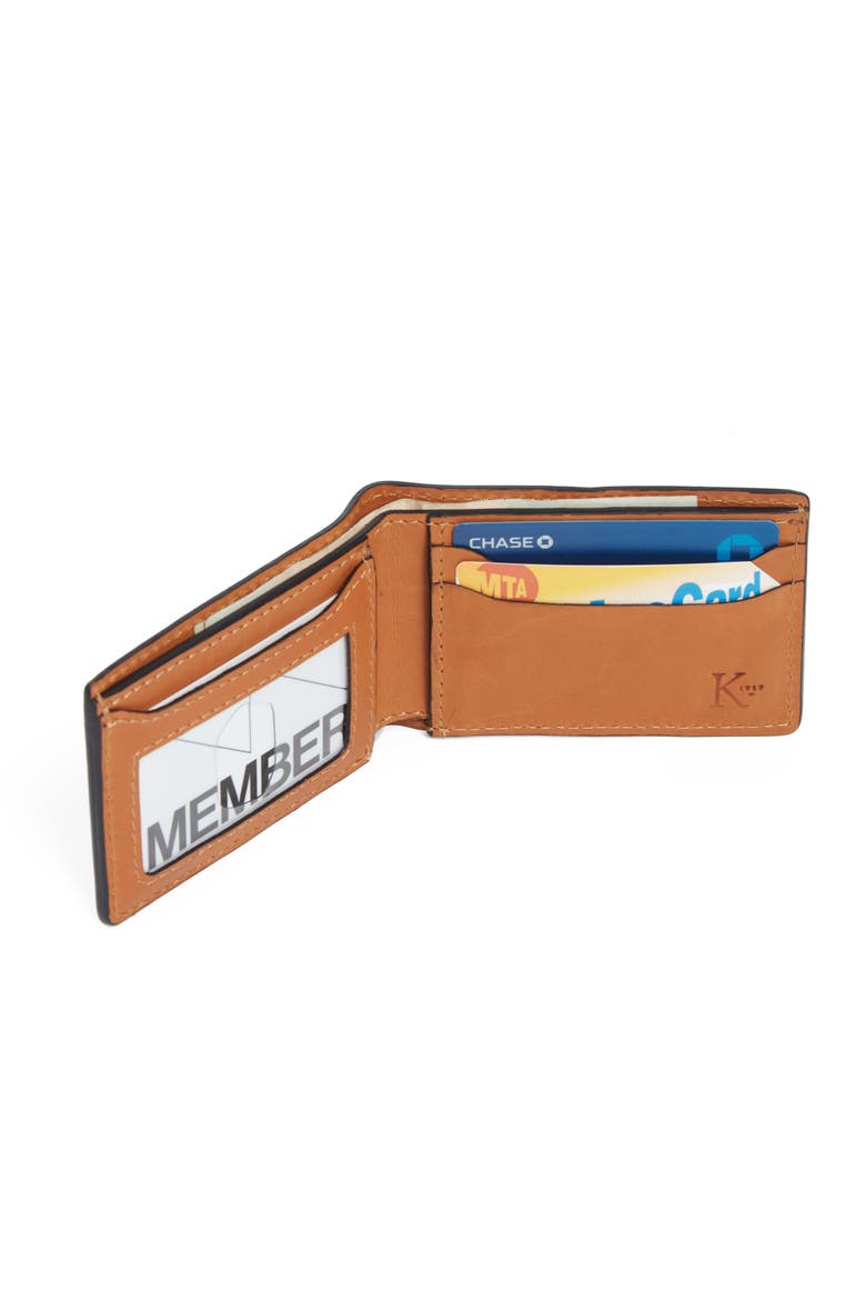 George Slim Leather Billfold, Alternate, color, Tan