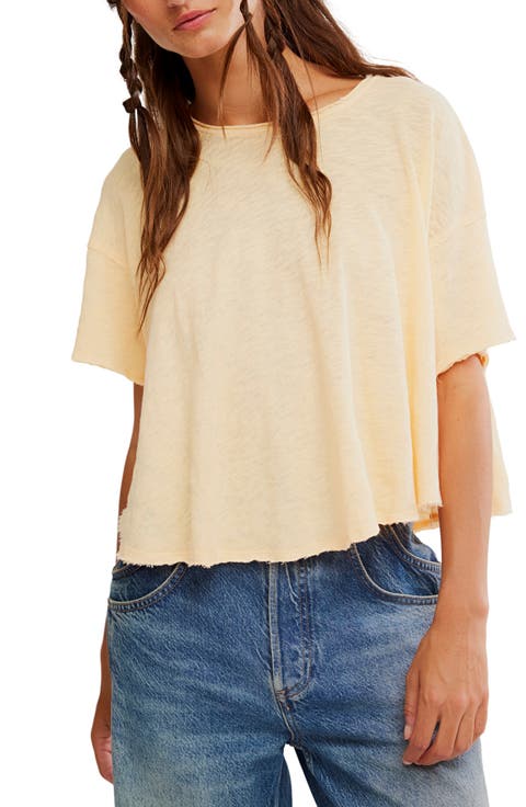 Elsie Linen & Cotton Slub Jersey Swing T-Shirt