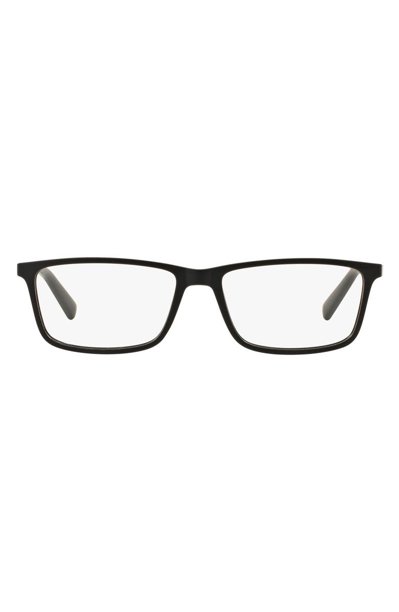 AX Armani Exchange 55mm Rectangular Optical Glasses, Main, color, 