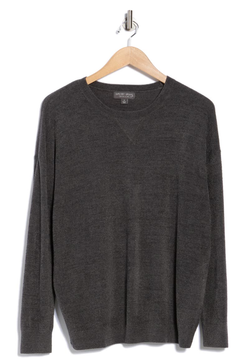 CozyChic Ultra Lite® Drop Shoulder Lounge Sweater, Alternate, color, CARBON