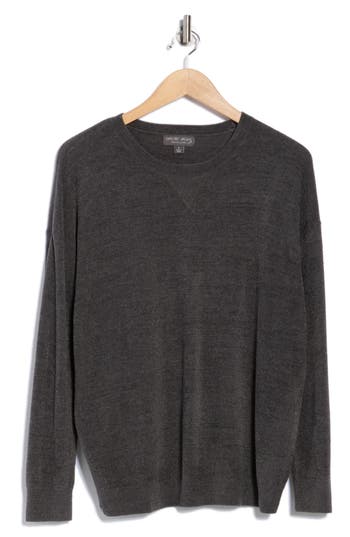 Barefoot Dreams ® Cozychic Ultra Lite® Drop Shoulder Lounge Sweater In Black