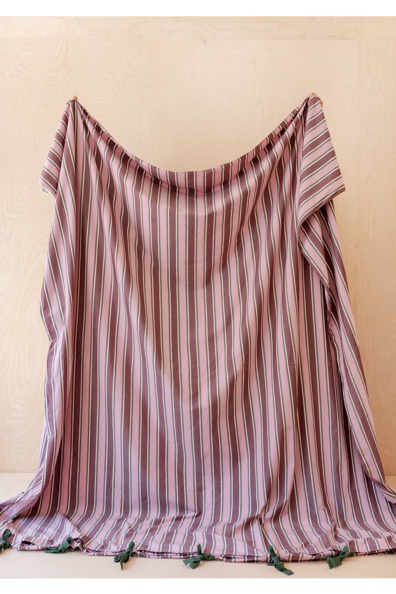 Cotton Striped Bedding Set, Alternate, color, Pink Stripe