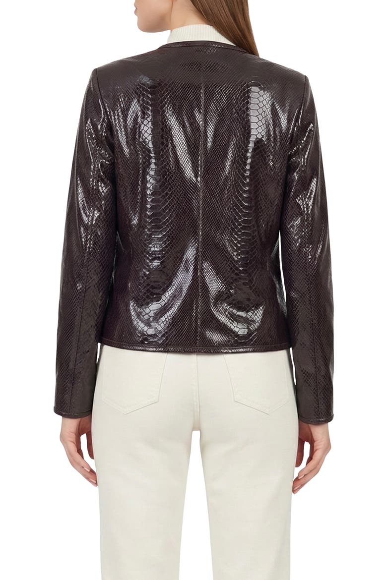 Genuine Metis Suede Pythn Printed Jacket, Alternate, color, BURGUNDY