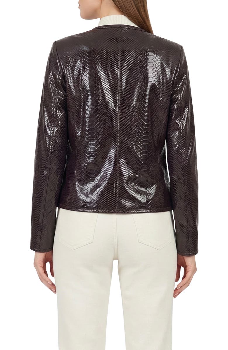 GORSKI Genuine Metis Suede Pythn Printed Jacket, Alternate, color, Burgundy