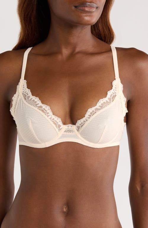 Simone Perele Candide Underwire Plunge Bra in Sakura Pink at Nordstrom, Size 36F