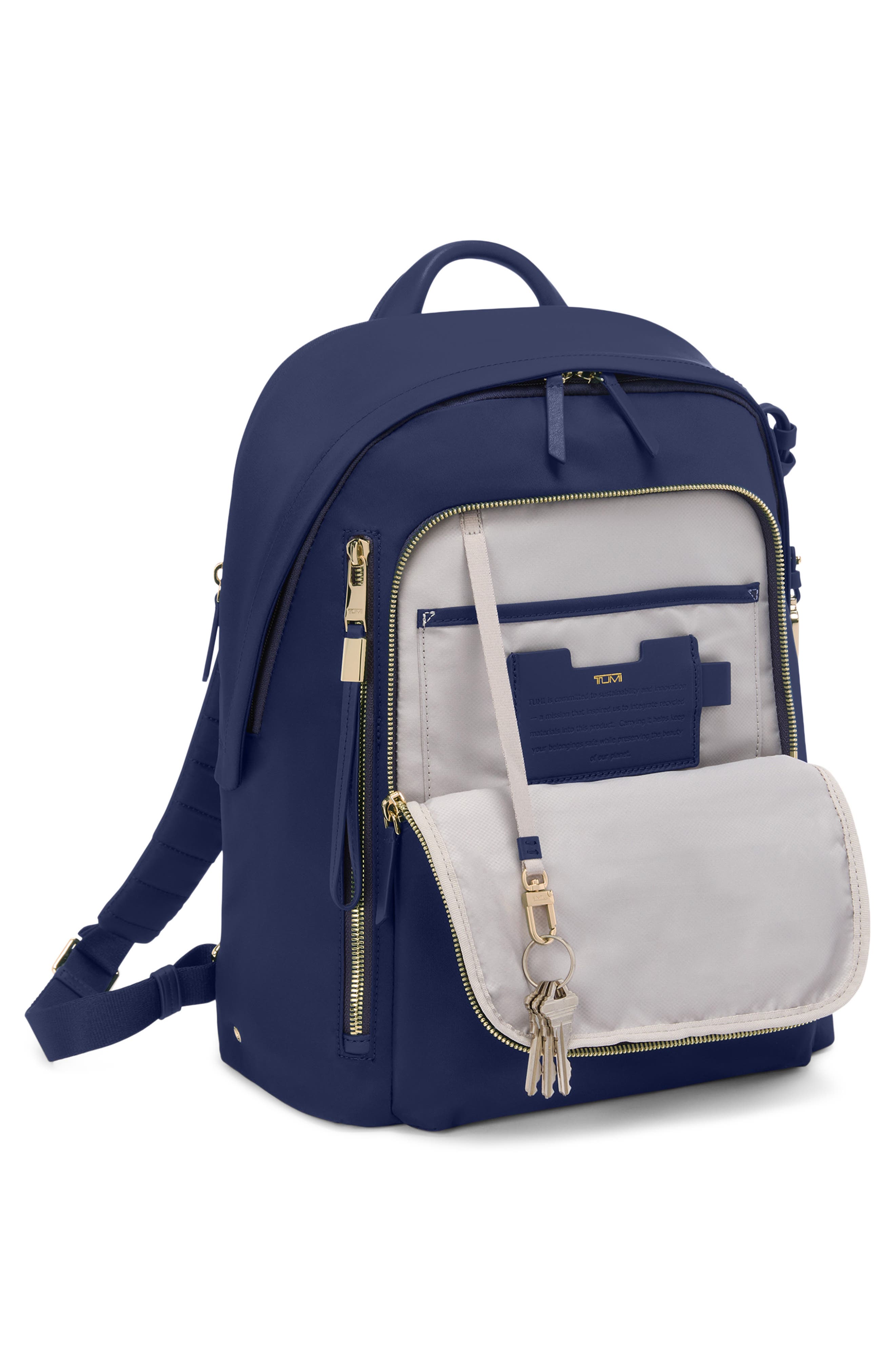 TUMI Halsey Backpack, Alternate, color, Indigo/ Light Gold
