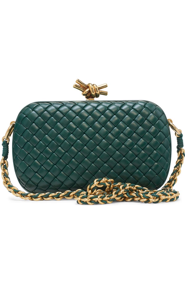 Bottega Veneta Knot Clasp Intrecciato Leather Minaudière, Alternate, color,