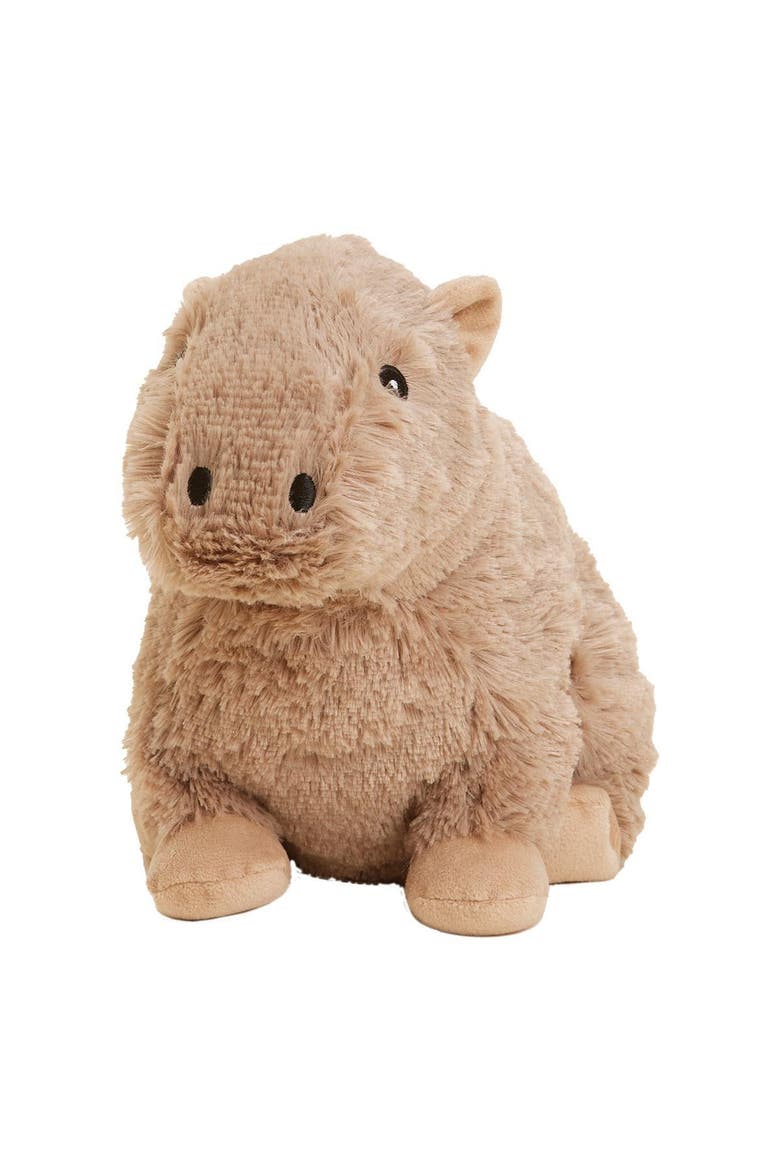Warmies® Microwavable Plush 13" Capybara and Board Book, Alternate, color, Brown