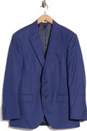 Peter Millar Blue Solid Wool Sport Coat
