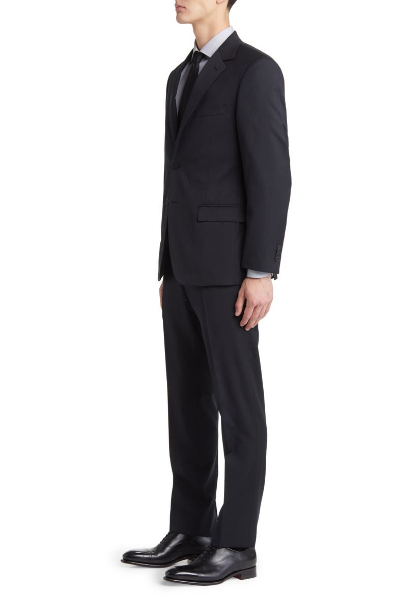 Norris Solid Wool Suit, Alternate, color, BLACK