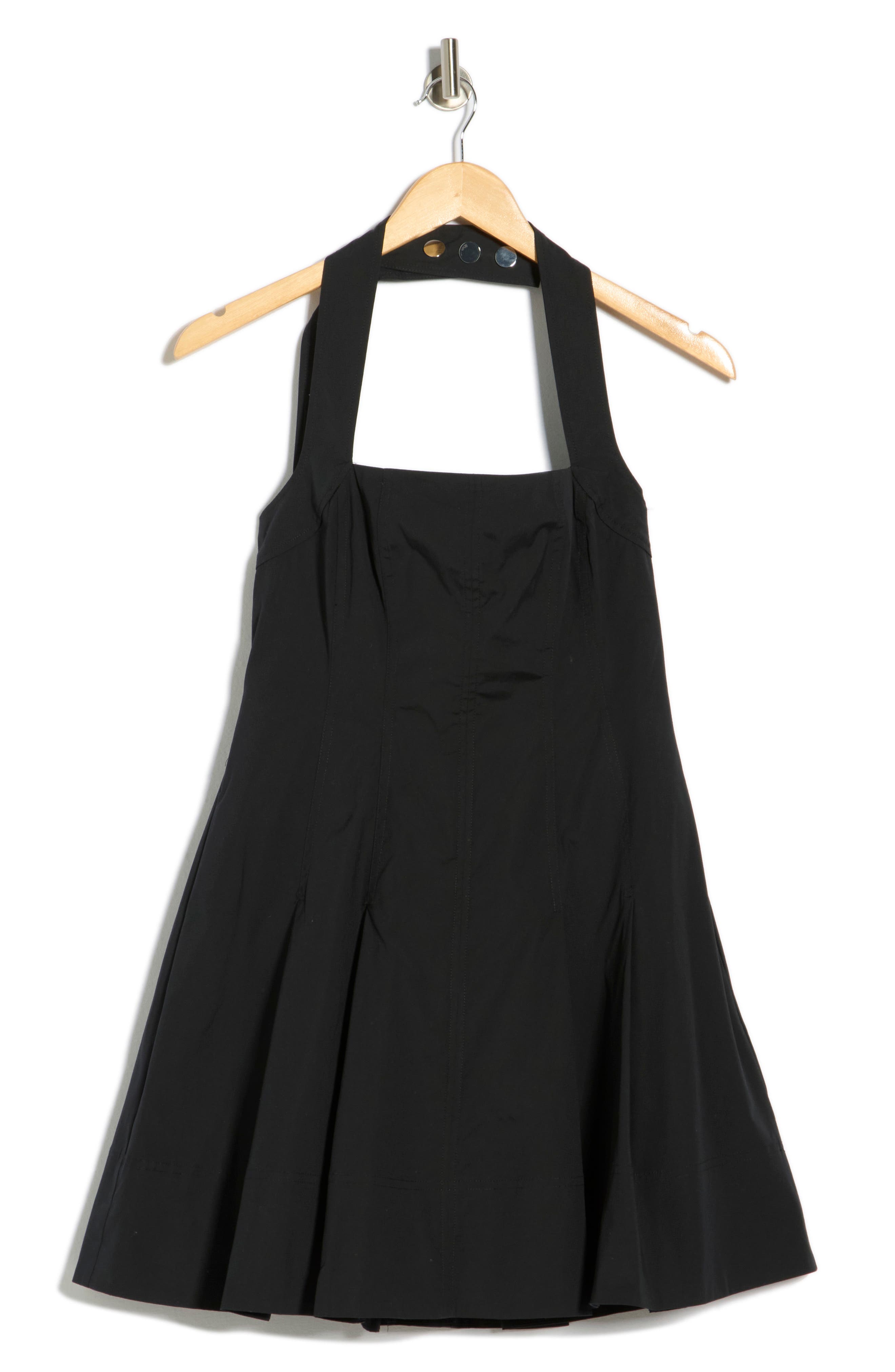 A.L.C. Nat Halter Neck Stretch Cotton Minidress